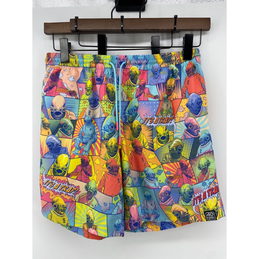 RSVLTS Swim Trunks Mens Medium Its A Trap Star Wars Comic Beach Return Of Jedi